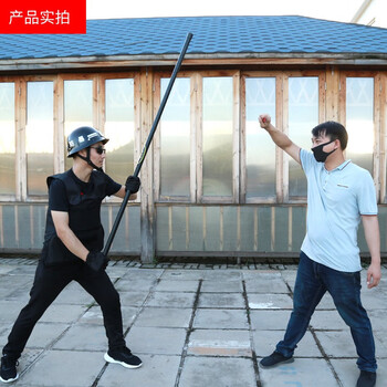 坚冠 橡胶棍1.6m 橡胶棍防身棍直棍伸缩棍保安防暴棍狼牙棒PC棍 演习防护保安防暴用品