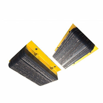 鸣固 橡胶防撞条块 实心橡胶块垫 货车码头护舷条块 卸货止退器倒车缓冲器 角铁橡胶防撞块-325*30*10cm