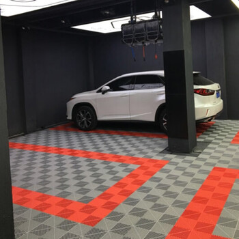 爱柯布洛 疏水格栅加固网格塑料拼接地垫pvc地漏排水垫钻石纹40×40cm×3片灰色定制