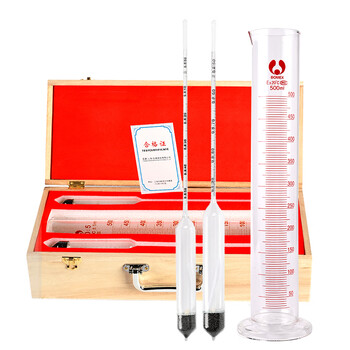 匡建仪表 石油密度计 测油液体密度计高精度石油玻璃测量仪检测仪比重计 0.8-0.85/0.85-0.9/量筒 