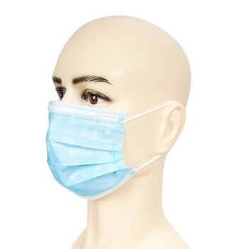 冠桦1103一次性口罩 100只 三层含熔喷布防飞沫防尘防花粉透气骑行防护口鼻罩 定制