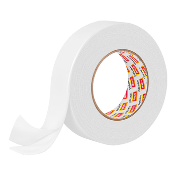 得力(deli)高粘EVA泡棉双面胶带 泡沫双面胶强力胶 36mm*5y*2.5mm加厚 白色1卷袋 30416