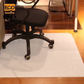 爱柯部落 书桌转椅地垫 办公室地毯地板保护垫防刮防滑垫120cmx90cm书桌电脑椅保护垫磨砂白色定制款110256