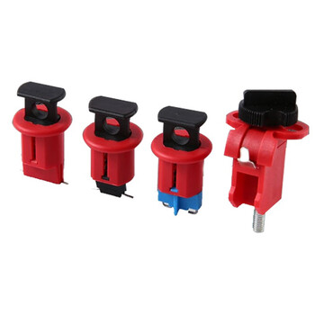 海斯迪克 HK-5038 小型微型断路器锁 电气空气开关断路器锁 安全锁具绝缘锁 MCT拉杆式