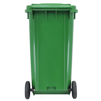 兰诗（LAUTEE）YY- 240B 可挂车户外环卫物业商用大号垃圾桶 绿色240L