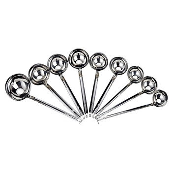 盛富永 201不锈钢带钩量勺 长柄带刻度勺克勺 奶茶计量勺定量汤勺 30毫升