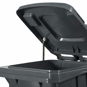 兰诗（LAUTEE）LJT2214 灰色分类脚踏120L垃圾桶 大号垃圾桶