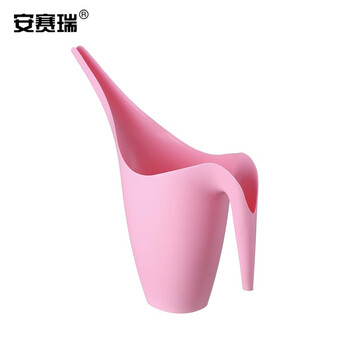 安赛瑞 浇水壶 长嘴浇水壶1.8升多肉种菜浇花洒水壶 盆栽种花水壶 1.8L 粉色 530937