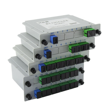 蓝邮广电1分16插片式分光器 APC插卡广电光分路器SC/APC1分4光纤分光器有线电视1比16/32