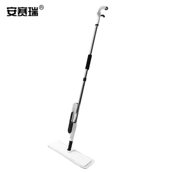 安赛瑞 免手洗喷雾拖把 平板懒人拖布 干湿两用木地板瓷砖客厅卧室墩布 灰色 27413