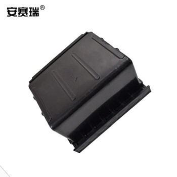 安赛瑞 可堆挂零件盒 背收纳盒 斜口组立式物料盒 电子元件塑料箱 95×105×50mm  黑色 16340
