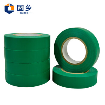 固乡6卷防潮桶装18米电工胶布绝缘胶带6色电气胶带阻燃白黑红兰黄色【绿色 6卷桶装】