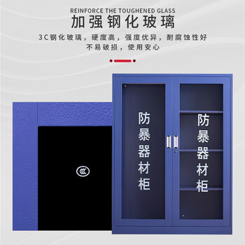 震迪消防柜防爆器材柜反恐装备柜安全器械柜KX273可定制1600高二门