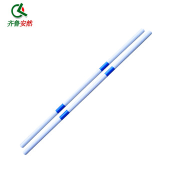 齐鲁安然 道路隔离路墩 塑料隔离桩 隔离护栏 雪糕筒桶交通设施警示柱 分流路障【组合式路桩】蓝白连接杆2根