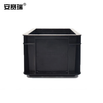 安赛瑞 防静电周转箱 收纳周转箱 整理收纳箱 电子元件盒塑胶框 300×200×120mm 黑色 不带盖 16320