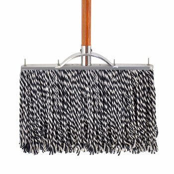 兰诗（LAUTEE）DM- 984 木杆铁头排拖 物业学校老式拖把棉线尘推 40厘米排拖