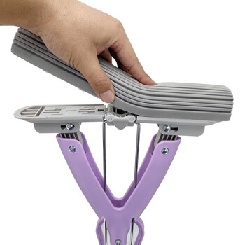 兰诗（LAUTEE）TTB-050 不锈钢伸缩杆胶棉挤水拖把 免手洗胶棉地拖 紫色28厘米