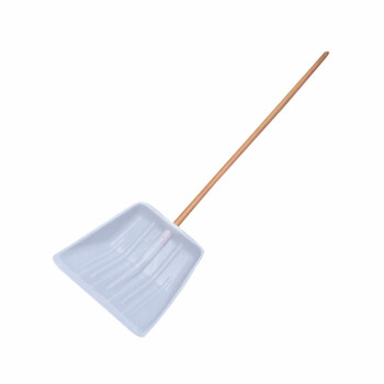 劳保佳 塑料锹 推雪铲 雪铲 户外清雪铲子 除雪工具 铲粮食 铲雪神器铁锹 白色钢化塑料铲+T型槐木柄109cm