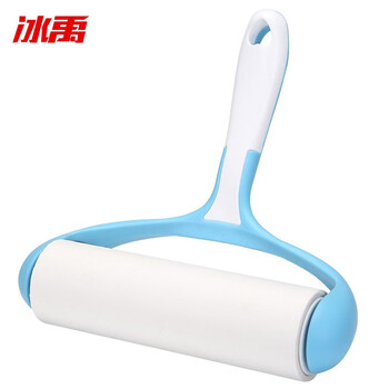 冰禹 BY-3135 粘尘滚筒粘尘 粘毛器 斜撕粘毛纸 除毛器 16CM长蓝色（2套）