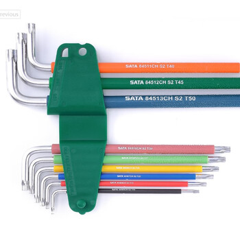 世达 SATA 09702CH 彩虹系列9件特长中孔花形扳手组套
