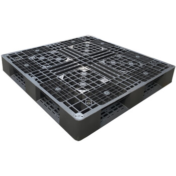 飞尔 塑料托盘 海运货柜 黑色胶卡板 黑丙加韧叉车板【A9 田字1100x1100x150】