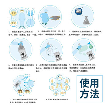 慎固 一次性呕吐袋套装晕车防吐袋呕吐物幼儿园学校应急处理包 九件套