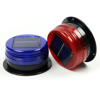 海斯迪克 HK-789 夜间施工警示灯 太阳能爆闪灯 交通警示灯LED车载太阳能爆闪灯 红色