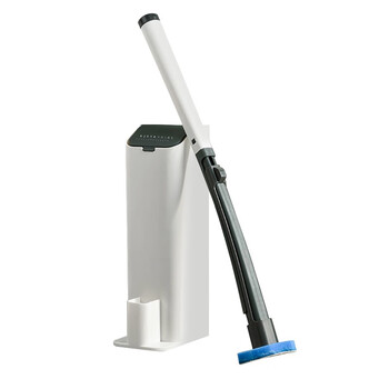 益美得 FH-2013 夹式可抛马桶刷一次性刷头免打孔壁挂式清洁刷 北欧蓝+8个替换头