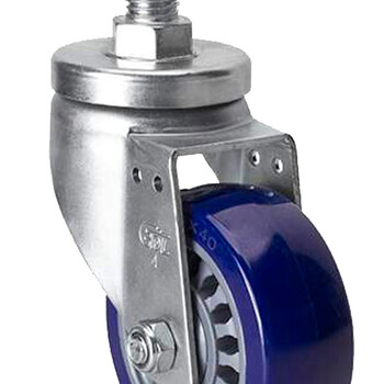 安赛瑞 丝杆万向脚轮 4英寸中型TPU低噪音轮 承重250KG滑轮滚轮 易得力定制 16236