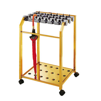 南 J-8A 方管带锁雨伞架 18头镜金 雨伞架雨伞桶雨伞收纳架挂伞架放伞架