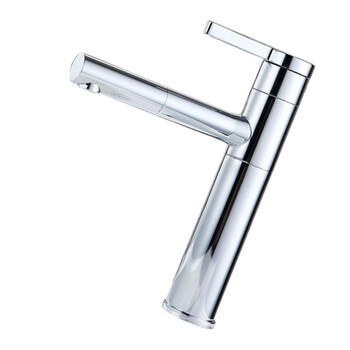 SBTOOR 360度旋转 多功能 浴室洗脸台上面盆龙头 伸缩抽拉式冷热水龙头 高 1631 铬色（定制）