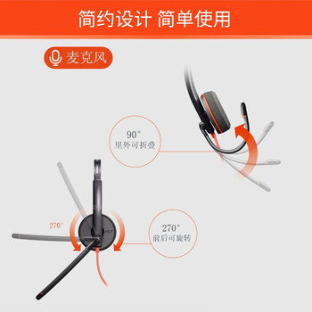 缤特力（Plantronics）Poly 3220呼叫中心客服办公耳机  话务电销耳麦 电话会议耳麦（USB线控直连电脑）