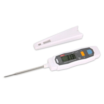 优利德 探针型温度计高精度数显探针式双色LED提醒水温油温食品电子温度计 A61