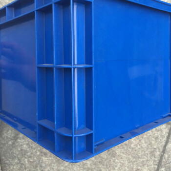 万尊 EU物流箱 400*300*120mm蓝色无盖 加厚塑料周转箱储物箱