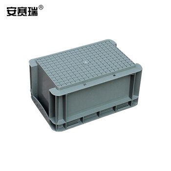 安赛瑞 EU物流周转箱 加厚欧标汽配物流箱 收纳箱整理储物箱零件盒 300×200×147mm 灰色 16398