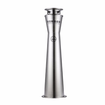 益美得 LK1030 户外不锈钢烟蒂柱烟灰柱垃圾桶吸烟室灭烟桶 金属烤漆 单个装