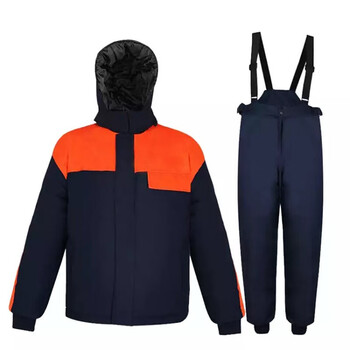者也 耐低温防冻服 冬季户外防寒保暖服加油站渔船打捞工作棉袄 涂层款分体 185/3XL码