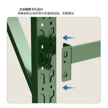 金兽盾牌架GC4141置物架安保器材柜重型2000*600*2000mm军绿色