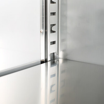 京顿JINGDUN 304不锈钢文件柜办公资料柜档案柜不锈钢财务凭证票据带锁玻璃储物柜 304二斗玻