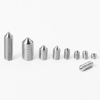 奥展实业DIN914-304不锈钢内六角锥端紧定螺钉基米螺丝M3-M16 M4*20(500支/小盒)