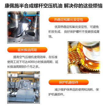 SKALN康佩施半合成螺杆压缩机油46#小桶4升压缩机专用油螺杆空气压缩机保养油润滑油