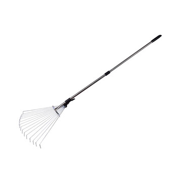 兰诗（LAUTEE）WY4130 可伸缩耙钢丝耙园林耙子不锈钢圆头草耙落叶耙 9齿
