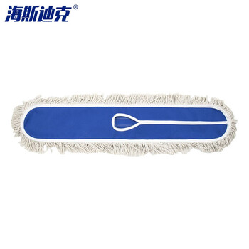 海斯迪克 尘推平板拖把排拖 80CM蓝色替换布 办公室家政工厂车间商场保洁吸水去污可拆卸 (1个装) HKQJ06