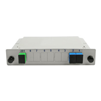 数康(Shukang)电信级分光器1分2单模方头SC/UPC插片/PLC式一分二尾纤分路器 KF-2C-SC