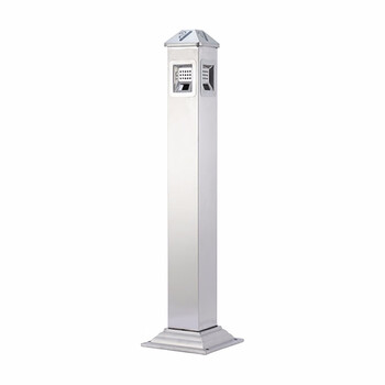 益美得 LK1028 户外不锈钢烟蒂柱烟灰柱垃圾桶吸烟室灭烟桶 单个装