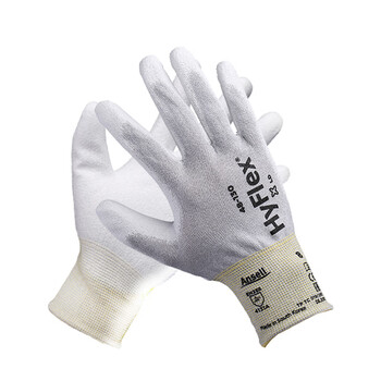 ANSELL 48-130劳保手套舒适型防护手套尼龙PU涂层手套机械工作耐用手套2付 9号 定做