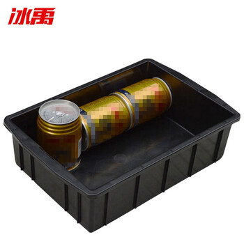 冰禹 BYlj-153 加厚防静电零件盒 塑料周转箱物料盒 黑色04（303*208*85mm）