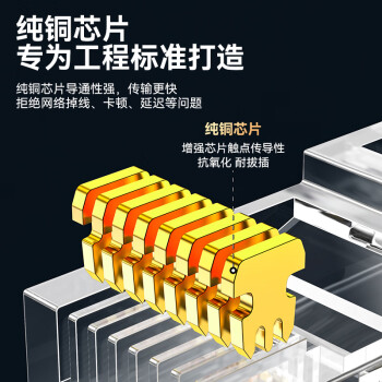 胜为（shengwei）超五类网线水晶头 工程网络连接器 RJ45电脑网络连接头 100个/盒 CRJ5100F