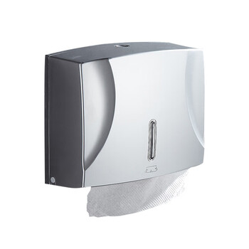 益美得 LSL33230 打孔/免打孔擦手纸盒浴室卫生间厕所纸巾盒挂架 特厚款珍珠白