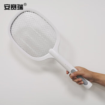 安赛瑞 电蚊拍 灭蚊灯锂电池USB充电式灭蚊拍苍蝇拍电蝇拍充电蚊拍灭蚊灯二合一电蚊拍 530620